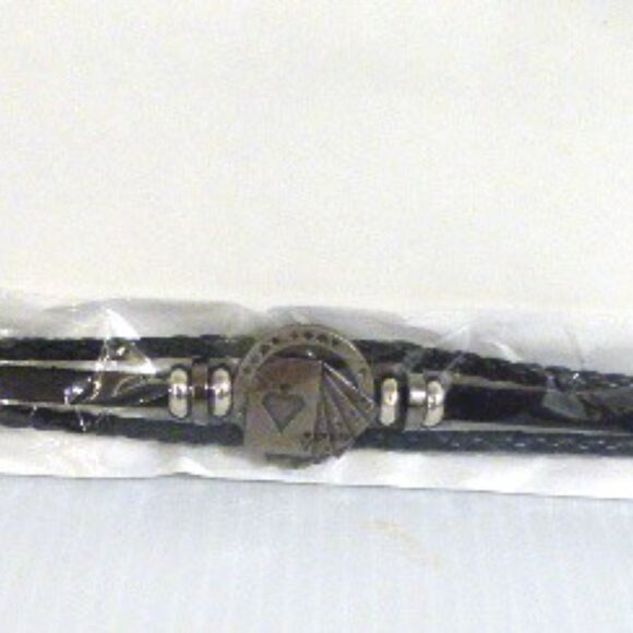 Leather ACE CARD BRACELET Metal ACE PENDANT & NECKLACE Card Deck Casino - Picture 7 of 14